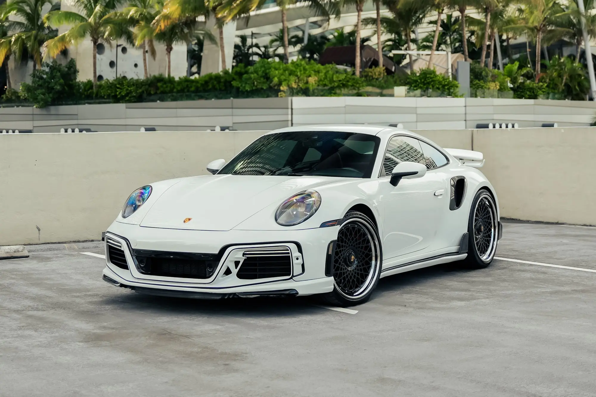 2022 Porsche 911 Turbo S in White · Techart kit